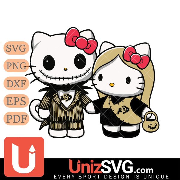 Colorado Buffaloes Hello Kitty Skellington & Sally Horror