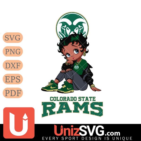 Colorado State Rams Betty Boop Black