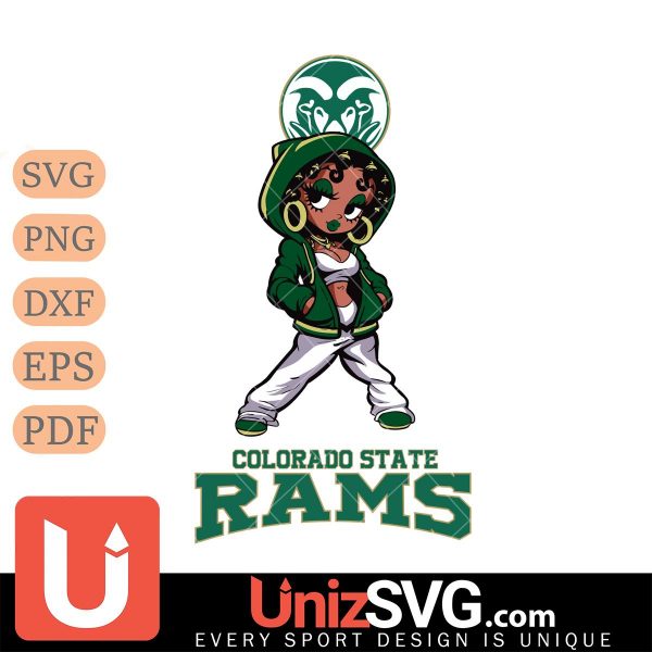 Colorado State Rams Betty Boop Fan Girl