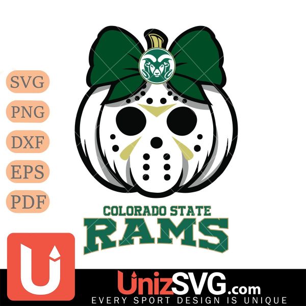 Colorado State Rams Hello Kitty Jason Voorhees pumpkin Horror