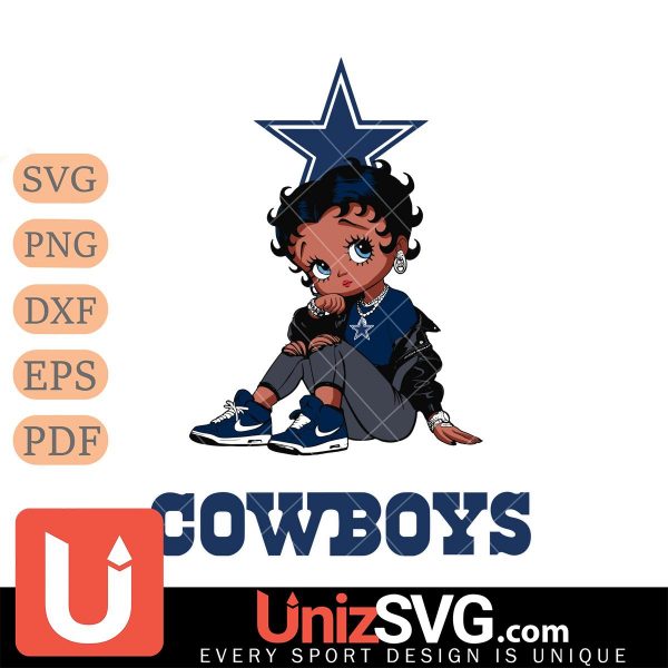 Dallas Cowboys Betty Boop Black