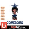 Dallas Cowboys Betty Boop Black Fan Girl