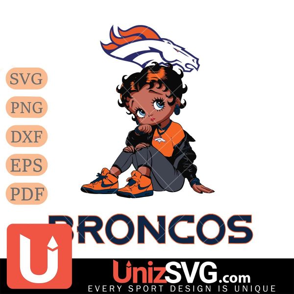 Denver Broncos Betty Boop Black