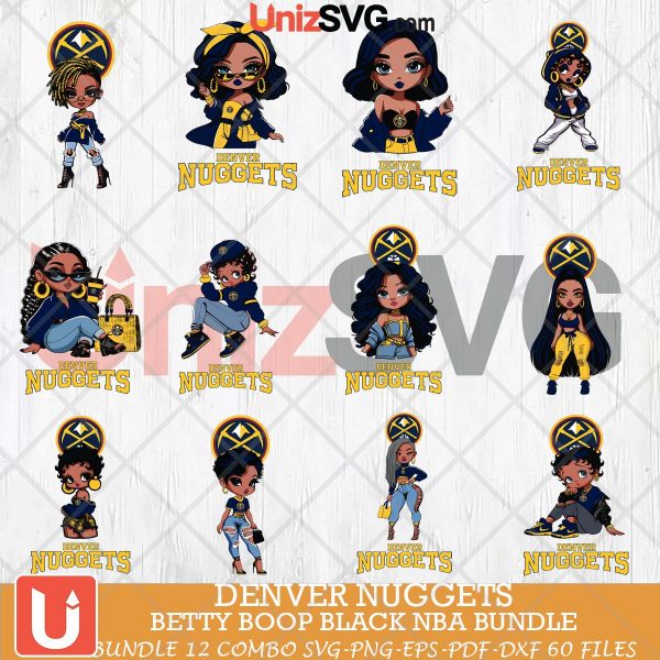 Denver Nuggets Betty Boop Black NBA bundle 12