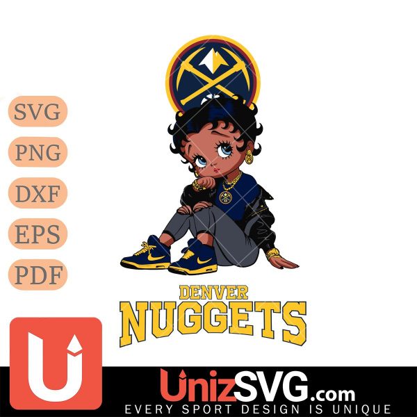 Denver Nuggets Betty Boop Black