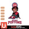 Detroit Pistons Betty Boop Black