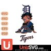 Detroit Tigers Betty Boop Black