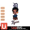 Detroit Tigers Betty Boop Black Fan Girl