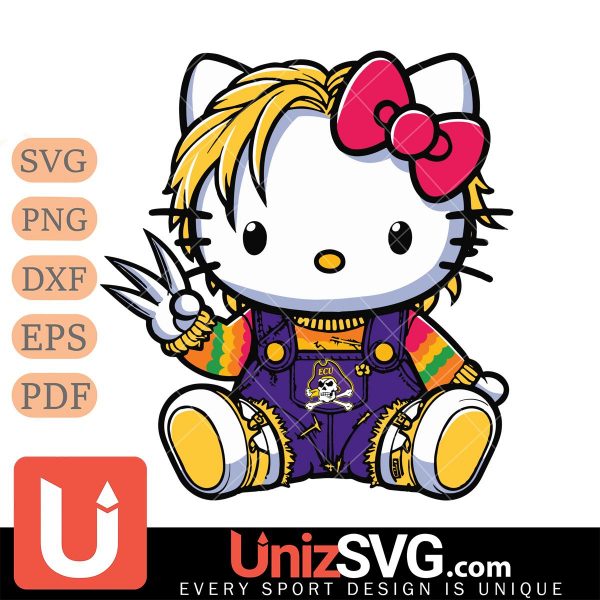 East Carolina Pirates Hello Kitty Chucky Horror