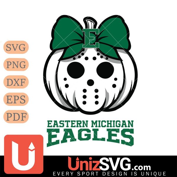 Eastern Michigan Eagles Hello Kitty Jason Voorhees pumpkin Horror