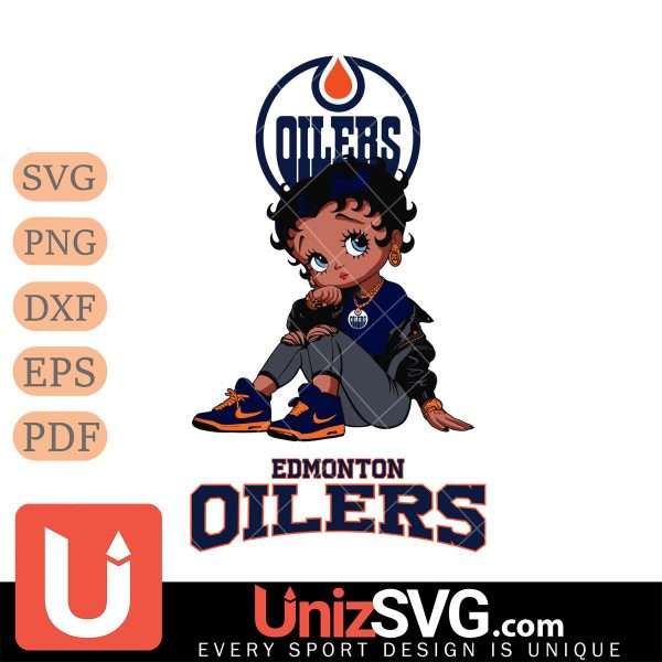 Edmonton Oilers Betty Boop Black