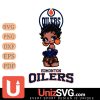 Edmonton Oilers Betty Boop Black Fan Girl