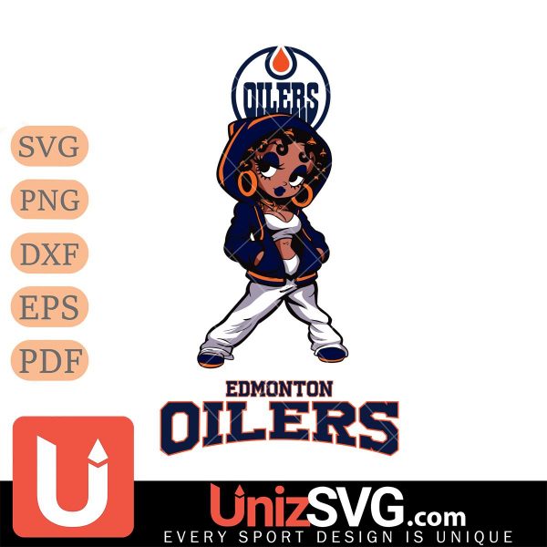 Edmonton Oilers Betty Boop Fan Girl