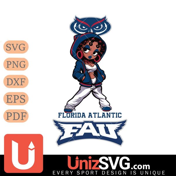 Florida Atlantic Owls Betty Boop Fan Girl