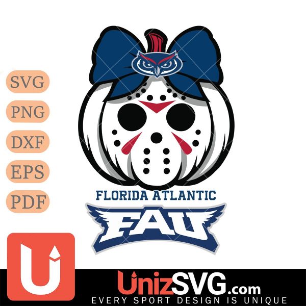 Florida Atlantic Owls Hello Kitty Jason Voorhees pumpkin Horror