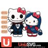 Florida Atlantic Owls Hello Kitty Skellington & Sally Horror