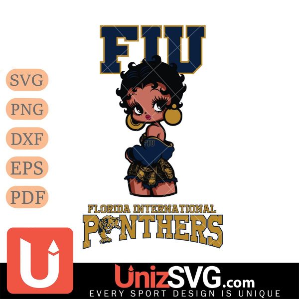 Florida International Panthers Betty Boop Black Fan Girl