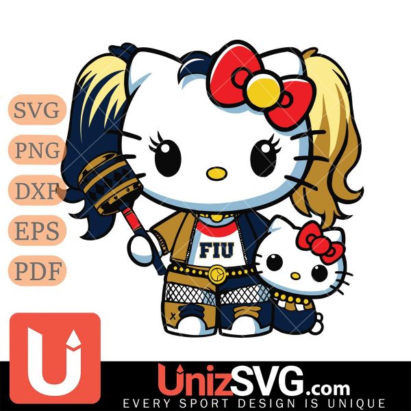 Florida International Panthers Hello Kitty Harley Quinn Horror