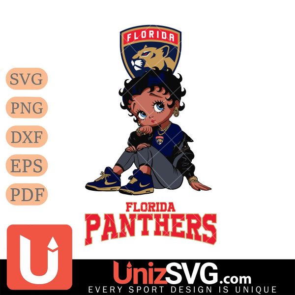 Florida Panthers Betty Boop Black