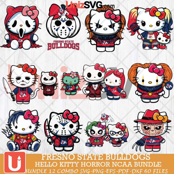 Fresno State Bulldogs Hello Kitty Horror NCAA bundle 12