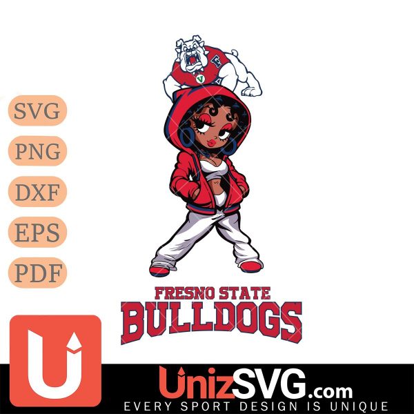 Fresno State Bulldogs Betty Boop Fan Girl