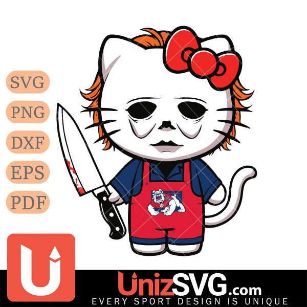 Fresno State Bulldogs Hello Kitty Michael Myers Horror