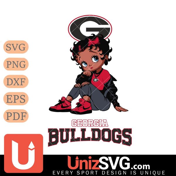 Georgia Bulldogs Betty Boop Black