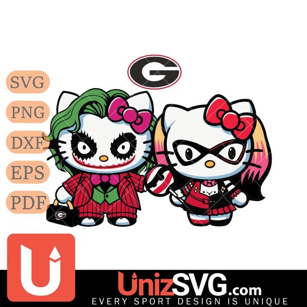 Georgia Bulldogs Hello Kitty Joker x Harley Quinn Horror