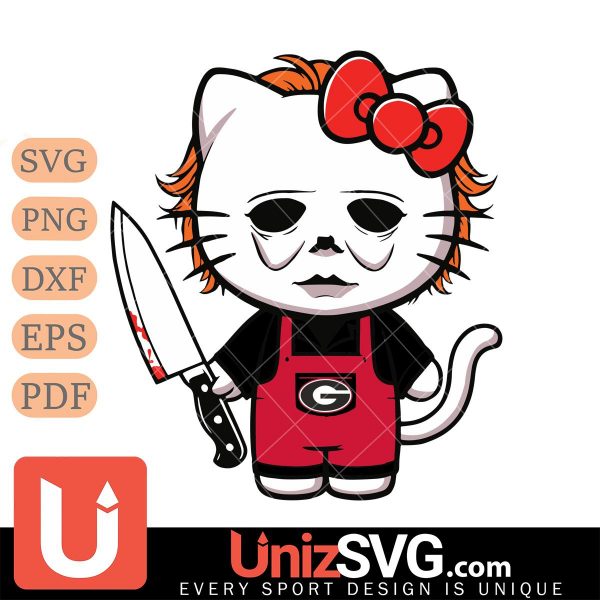 Georgia Bulldogs Hello Kitty Michael Myers Horror