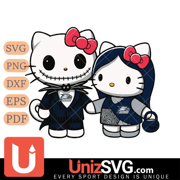 Georgia Southern Eagles Hello Kitty Skellington & Sally Horror