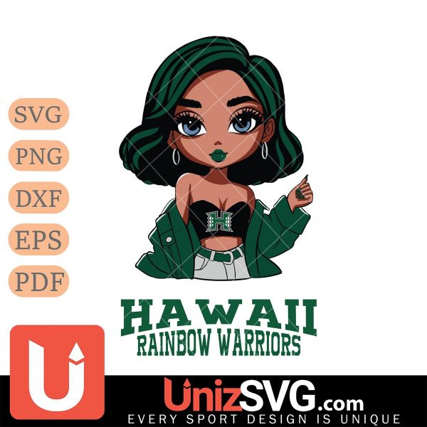 Hawaii Rainbow Warriors Fan Girl Pretty