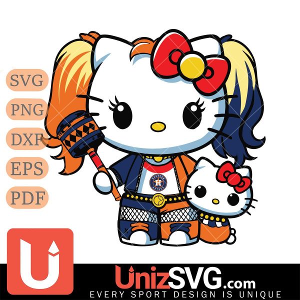 Houston Astros Hello Kitty Harley Quinn Horror