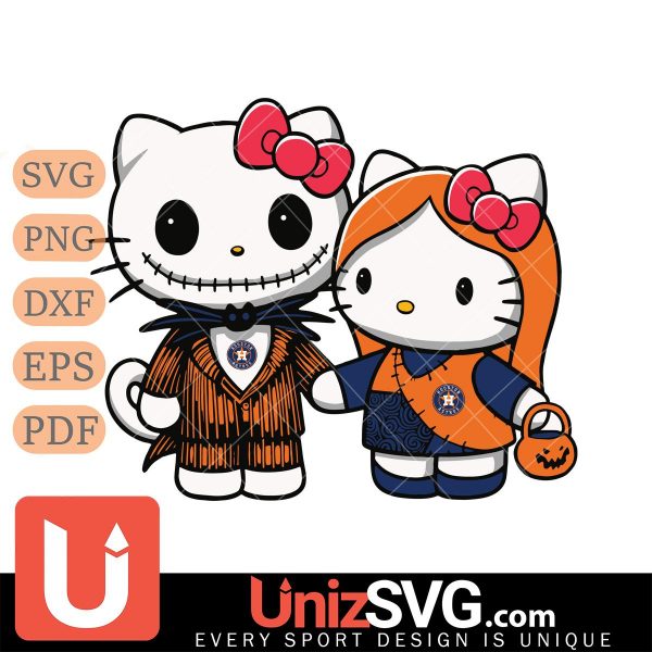 Houston Astros Hello Kitty Skellington & Sally Horror