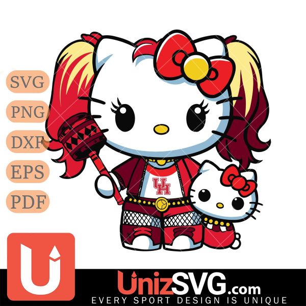 Houston Cougars Hello Kitty Harley Quinn Horror