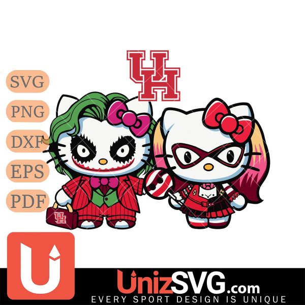 Houston Cougars Hello Kitty Joker x Harley Quinn Horror