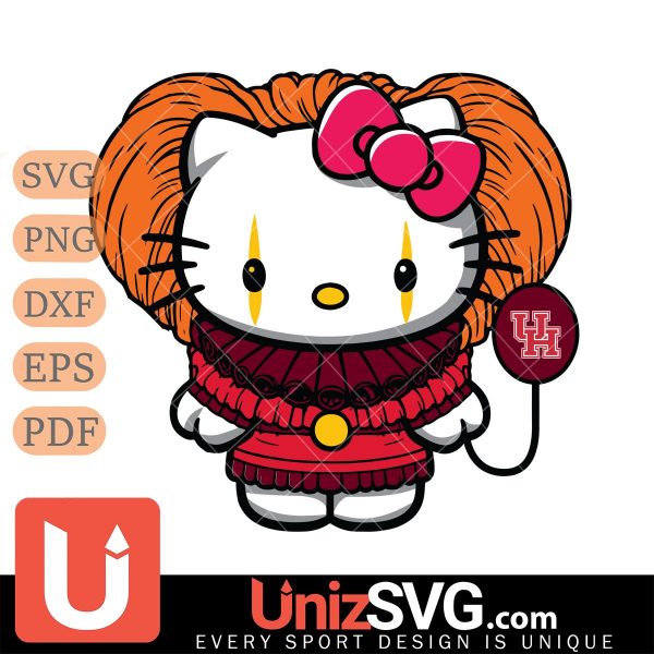 Houston Cougars Hello Kitty Pennywise Horror