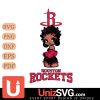 Houston Rockets Betty Boop Black Fan Girl