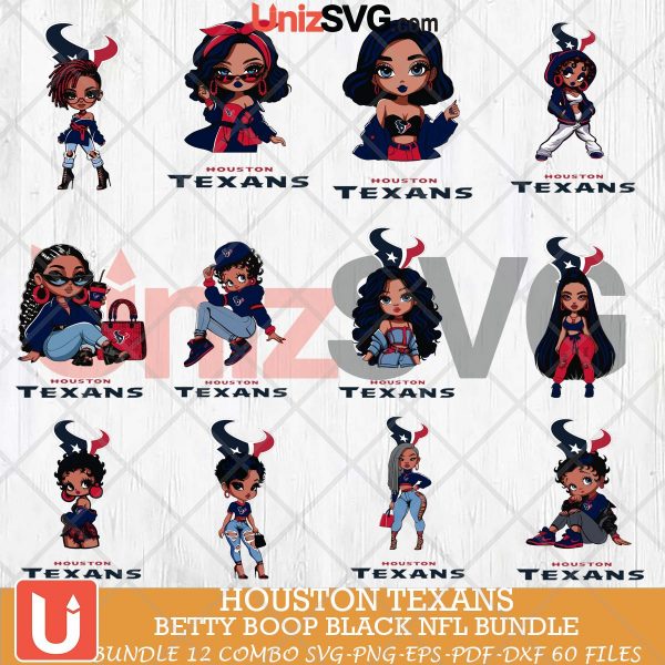 Houston Texans Betty Boop Black NFL bundle 12