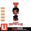 Illinois Fighting Illini Betty Boop Black Fan Girl