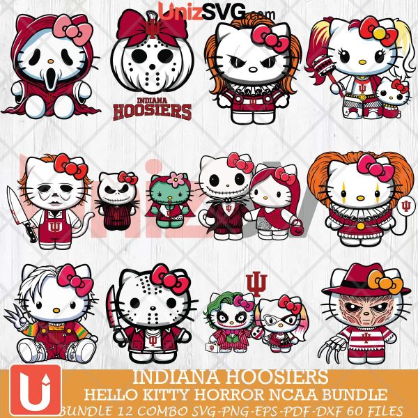 Indiana Hoosiers Hello Kitty Horror NCAA bundle 12