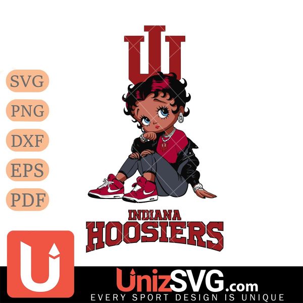 Indiana Hoosiers Betty Boop Black