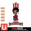 Indiana Hoosiers Betty Boop Black Fan Girl