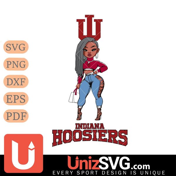 Indiana Hoosiers Fan Girl Black