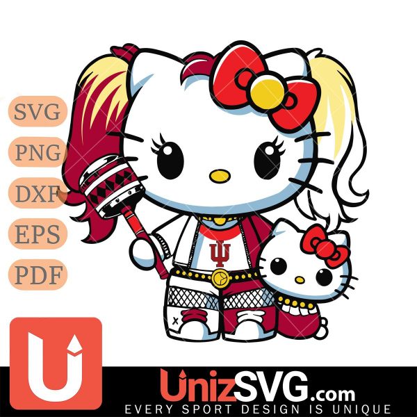 Indiana Hoosiers Hello Kitty Harley Quinn Horror