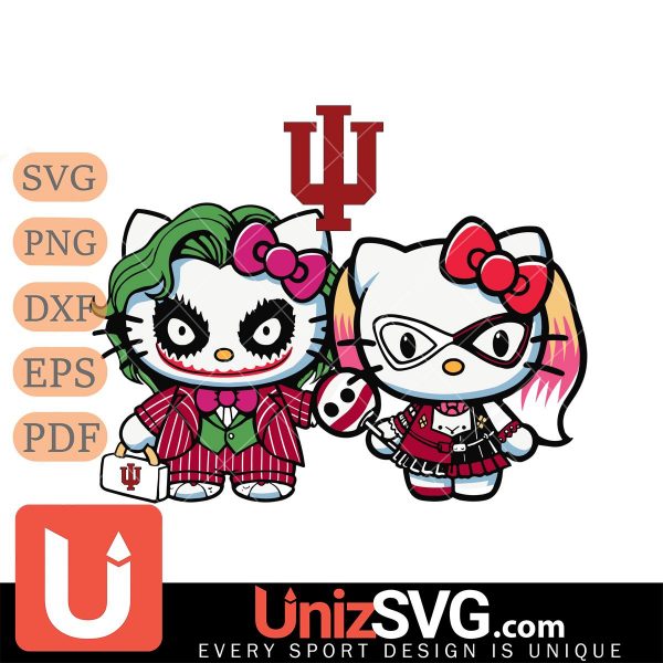 Indiana Hoosiers Hello Kitty Joker x Harley Quinn Horror