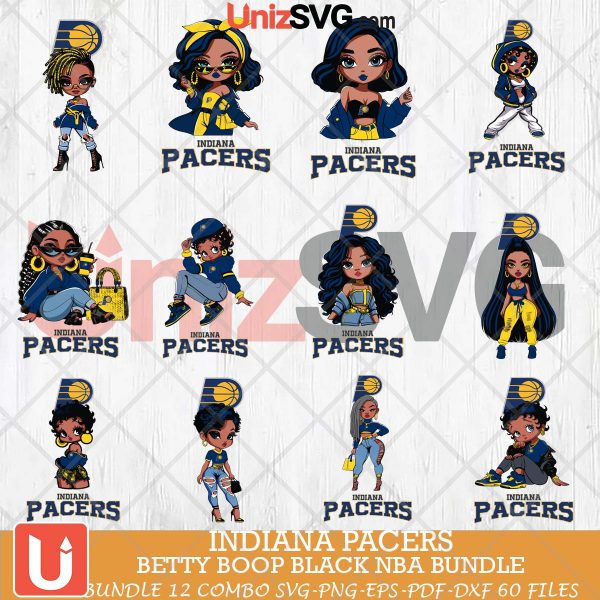 Indiana Pacers Betty Boop Black NBA bundle 12