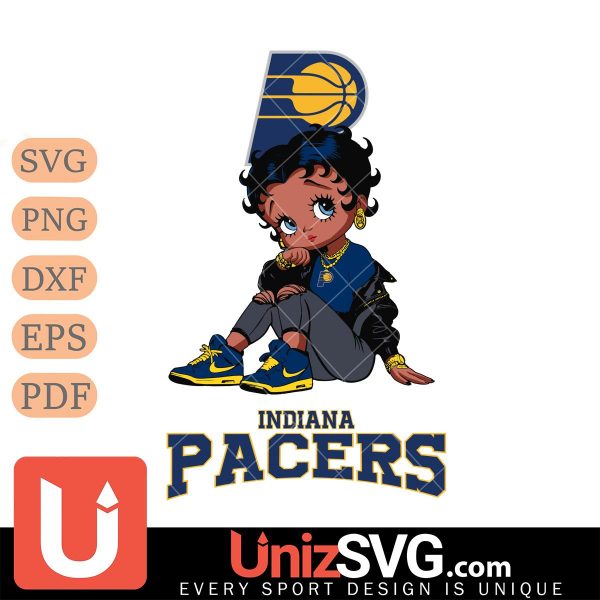 Indiana Pacers Betty Boop Black