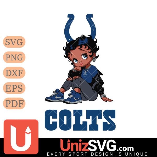 Indianapolis Colts Betty Boop Black