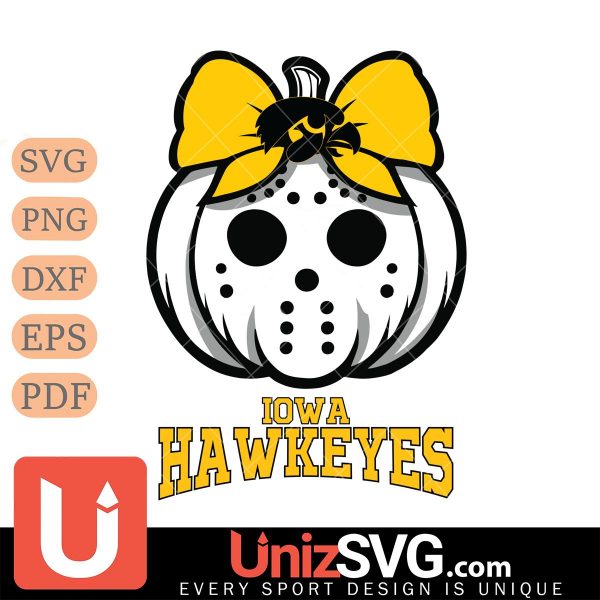 Iowa Hawkeyes Hello Kitty Jason Voorhees pumpkin Horror