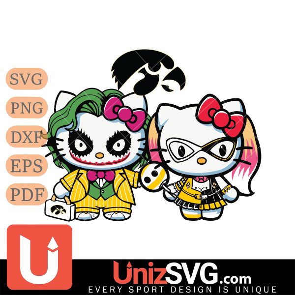 Iowa Hawkeyes Hello Kitty Joker x Harley Quinn Horror